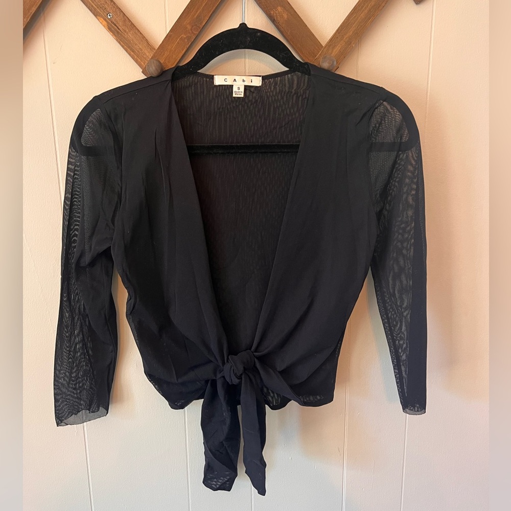 Cabi sheer shrug cardigan